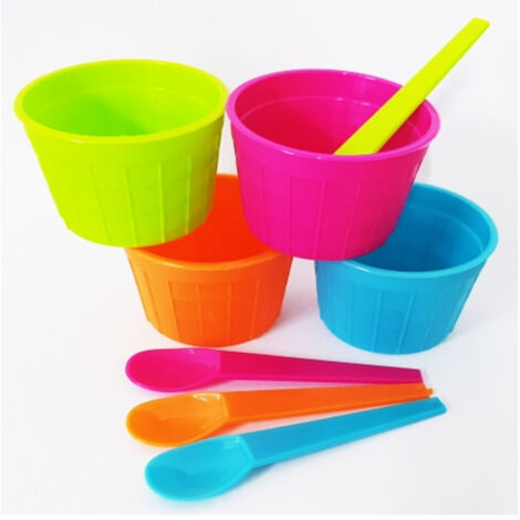 Invero Confezione da 18 Coppe Plastica, Coppette Plastica Resistente per Bambini da 250 ml, Colori Vivaci, Ideali per Cucina, Feste all'Aperto, Picnic, Barbecue, Viaggi e Molto Altro Ancora