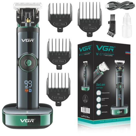 Trade Shop - Tagliacapelli Professionale Barba Trimmer Ricarica Rapida Con Pettini Guida V671 - (1/5)