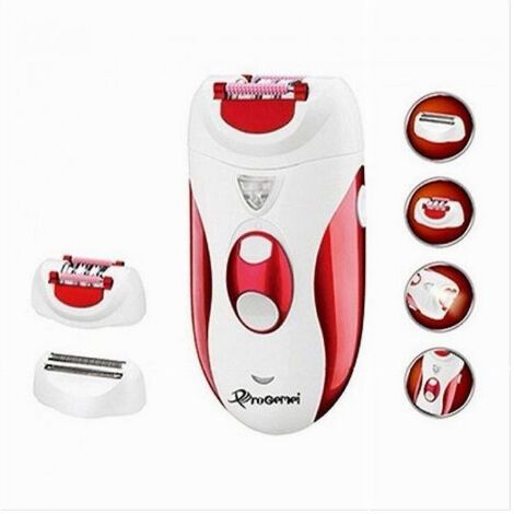 Trade Shop - Set Epilatore Rasoio Ricaricabile Donna 2in1 Dispositivo Elettrico Corpo Gm-2118 -