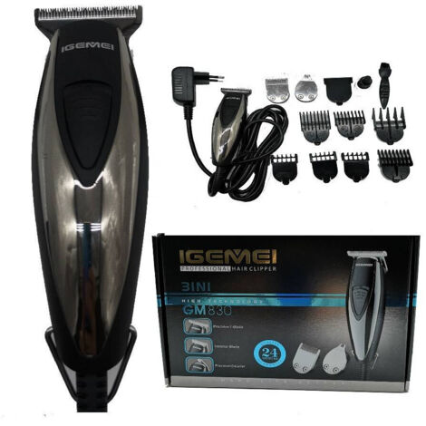 Trade Shop - Trimmer Tagliacapelli Barba Rasoio 3in1 Professionale Elettrico Con Filo Gm-830 - (1/5)