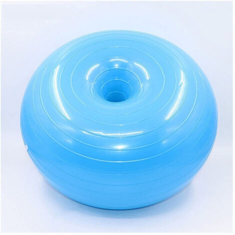 Trade Shop - Ciambella Palla Gonfiabile Allenamento Esercizio Pilates Yoga Con Gonfiatore Blu - (1/3)