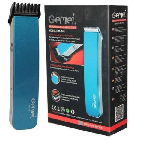 Trade Shop - Tagliacapelli Rasoio Barba Uomo Ricaricabile Regola Capelli Trimmer Geemy Gm-701 - (1/5)