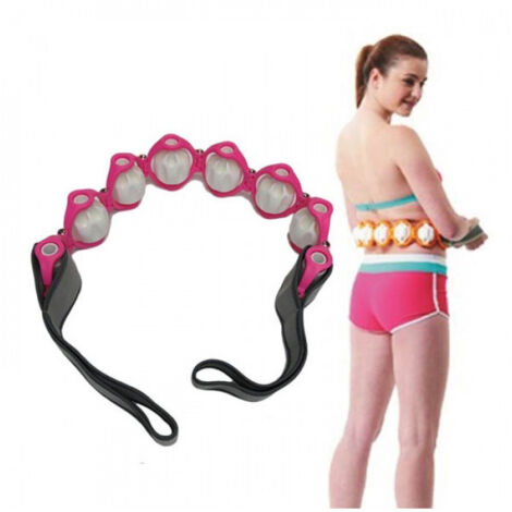 Trade Shop - Corda Massaggiante Rulli Manuale Allenamento Glutei Cellulite Cosce Peso Relax - (1/5)