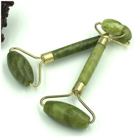 Trade Shop - Massaggiatore Rullo Doppio Per Viso Faccia Collo Pelle Riduci Rughe Antietà - (1/5)