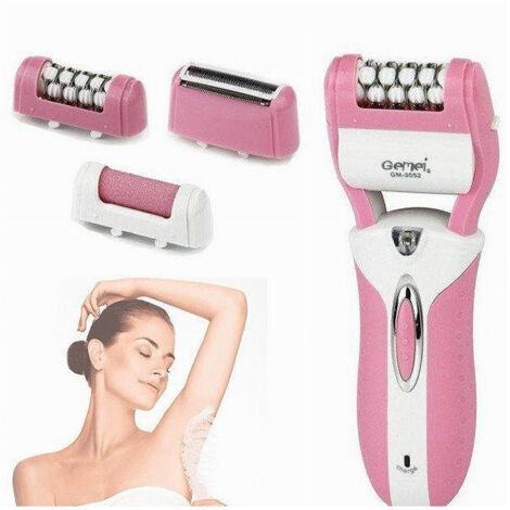 Trade Shop - Epilatore Rasoio Elettrico Ricaricabile 3in1 Donna Corpo Pedicure Lima Gm-3052 - (1/5)