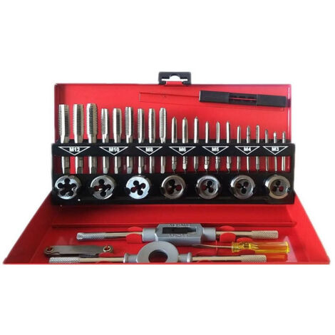 Set Maschiatura A Mano 48 Pezzi - Filiere E Maschi HSS M3-M12 Per Filettatura - Foto 8