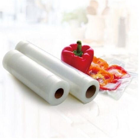 Trade Shop - Set Rotoli Per Sottovuoto 20x300cm Per Congelamento Cibi Alimenti Frutta Verdura - (1/2)