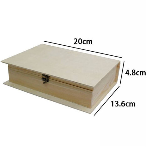 Anktily 4PCS Scatola in legno non finita con coperchio superiore, scatola in legno quadrata piccola da 12x12x8 cm, scatole portaoggetti in legno rustico per artigianato, contenitori per la casa