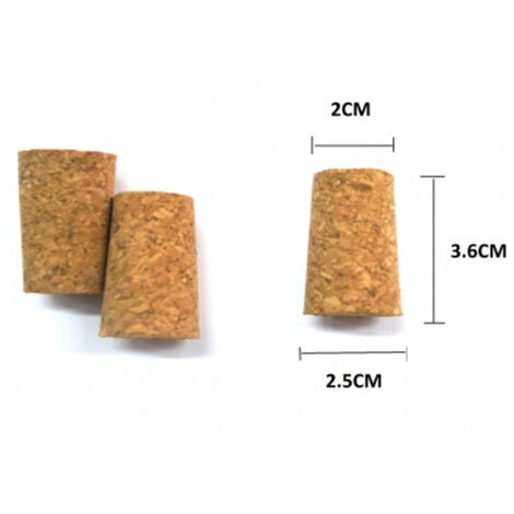 AlcoFermBrew Tappi Conici in Sughero 105/95mm - Tappo Gorgogliatore Tappi di Gomma con