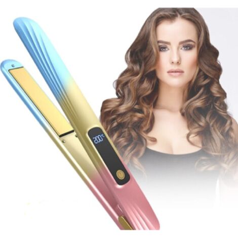 Plancha De Pelo Ceramica Profesional 2en1 Q-m125 Portatil Pantalla Lcd - (1/5)