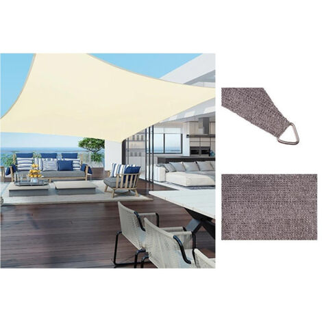Trade Shop - Sombreado Vela Tienda Exterior Sombrilla Jardín Terrazas Patio Cuadrado 5 X 5 Mt -      Grey (1/5)