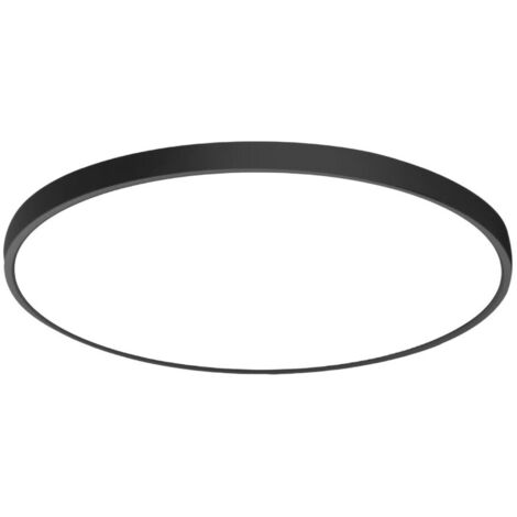 Trade Shop - Luz Del Techo Slim 36w Ip40 Led Con Tecnología Cct De 6500k A 2700k Con Interruptor Lv480-3c - Negro
