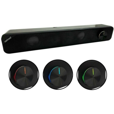 Soundbar 2.0 Aux Usb Altavoz Rgb Estéreo Tv Pc Home Theatre Ab-d381 -
