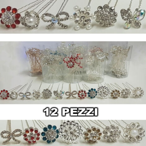 Trade Shop - Ferretti Forks Glitter Rhinestone Chignon Accesorios Para El Cabello Peinado Novia - (1/2)