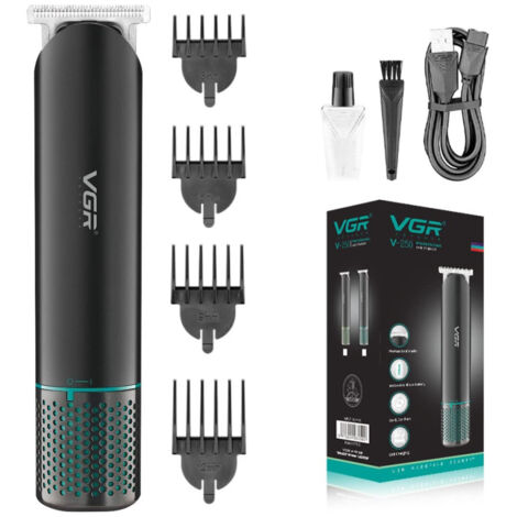 Trade Shop - Hombres De Tiro Eléctrico Usb Razor Razor Barba, Sin Cable V-250 - (1/5)