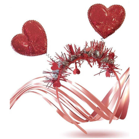 Trade Shop - Diadema De Cabello Plástico De 3 Piezas Con Corazones Suaves Del Día De San Valentín 95592 - (1/2)