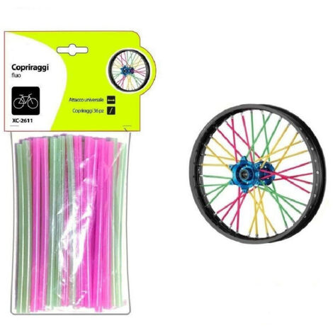 Trade Shop - Establecer 36 Piezas De Cubierta Funda Fluorescente Para Bicicleta De Rueda Ruedas De Bicicleta Xc-2611 -