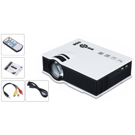 Trade Shop - Proyector Portátil Led Proyector De Video Mini Home Cinema Pc Vga / Usb / Sd / Av / Hdmi - (1/3)