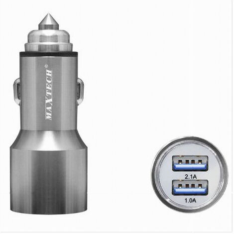 Trade Shop - Cargador De Coche Portátil Para Dispositivos De Teléfono Inteligente 15w 12-24v Maxtech Ma-cc014 - (1/5)