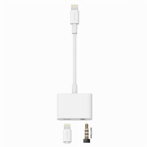 Trade Shop - Lightning Jack 3.5mm Ricarica Bluetooth Ipod Maxtech Ad-ip02 - (1/2)