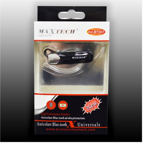 Trade Shop - Auriculares Universal Bluetooth Maxtech Au-bt007 Auriculares Para Teléfonos Inteligentes Móviles - (1/3)