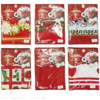 Trade Shop - Mantel Navidad Antimanchas No Planchar Impermeable Fantasias Varias 12 Plazas -