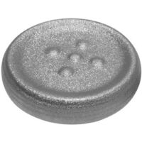 Trade Shop - Piattino Porta Sapone Saponetta Argento Rigato Accessorio Arredo Per Bagno 59940 -
