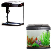 Trade Shop - Acquario 9 Litri T240f Sistema Filtraggio Illuminazione 27x19.5x31 Cm 5w 300l/h -