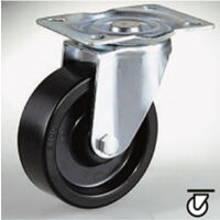 Trade Shop - Rueda De Nylon Negro Con Placa Dp Cebora Diametro 30 40 50 60 80 - -80 Mm -