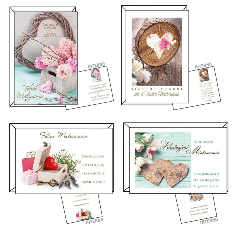 BIGLIETTO AUGURI SPOSI 1546 - MATRIMONIO - Party Store