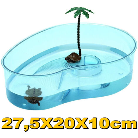 Trade Shop - TARTARUGHERA HANDEL MIT PALMA 27,5x20x10CM ACQUARIA VASCA für TARTARUGH -