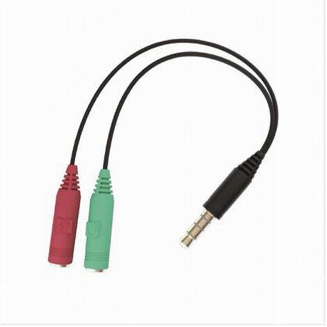 Trade Shop - MAXTECH AUX-2F 3,5-mm-AUX-KABELADAPTER FÜR 2X AUX-MIKROFON-BUCHSE AUDIO - (1/4)