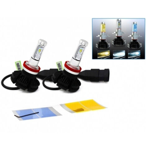Trade Shop - PAAR LED-SCHEINWERFERLAMPEN X3 SCHEINWERFER H7 50W ERSATZLAMPEN LICHT 3 FILMFARBEN -