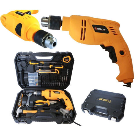 Trade Shop - TRAPANO TO PERCUSSION 600W MIT VALIGIA 101 MADRINO ACCESSORIEN 13MM 0-2700MIN RPM - (1/5)