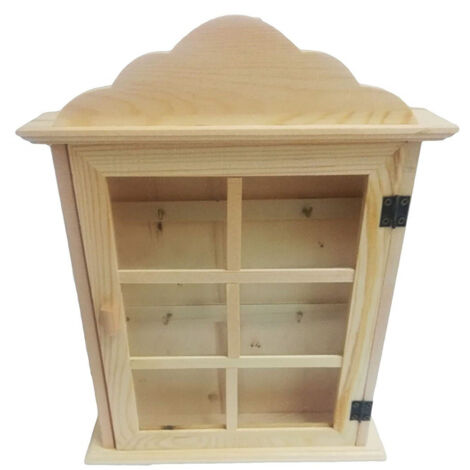 Trade Shop - Schlüsselkasten 1 Glastür Schlüsselring Schlüsselhalter Holzhaus Box -