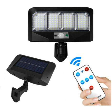 Trade Shop - Solarenergie-LED-Strahler-Panel mit Bewegungsmelder, 50 W, 138 LEDs, TA116 -