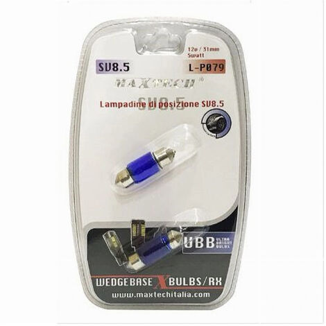 Trade Shop - POSITIONSLAMPEN SV8.5 12V 31MM 5W ULTRAHELLE LAMPEN MAXTECH L-P079 - (1/2)