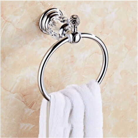 Trade Shop - HANDTUCHHALTER RING KRISTALL ESY52825 15X11CM WAND BADEZIMMER WAND -