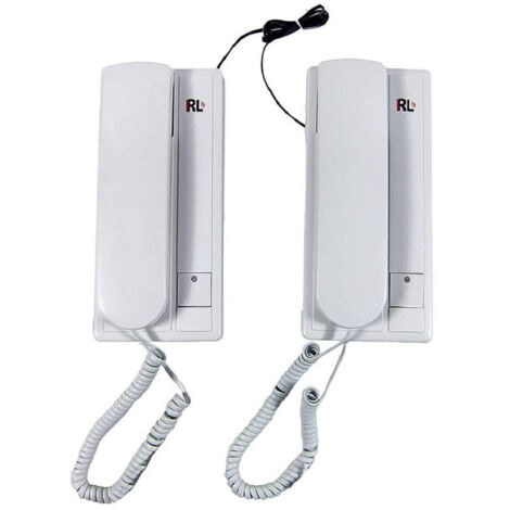 Trade Shop - Gegensprechanlage RL-209 Wandmontierte Gegensprechanlage mit 2 Mobilteilen für Zuhause, Büro, Zuhause, CW594 -