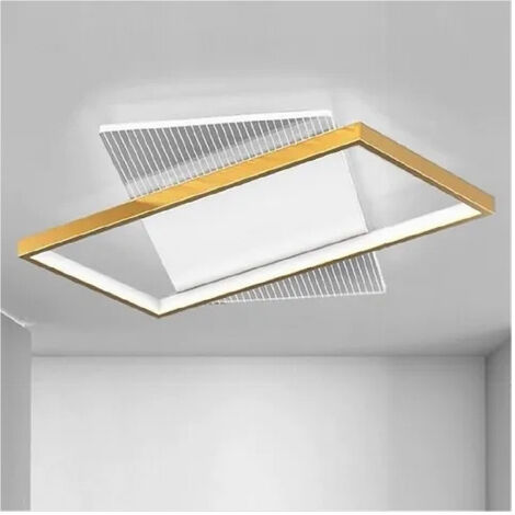 Trade Shop - LED-DECKENLEUCHTE 32 WATT RECHTECKIG GOLD DECKENLEUCHTE KALTLICHT 71064 - (1/5)