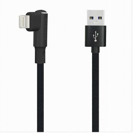 Trade Shop - LIGHTNING-KABEL 90° AUF USB-LADEKABEL KOMPATIBEL MIT IPAD IPOD 1 MT MAXTECH F-IP025 - (1/4)