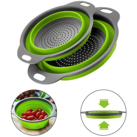 Emiif Cestello da cucina retrattile in acciaio per lavello da cucina, ripiani da 44,5 cm, accessori per frutta e verdura