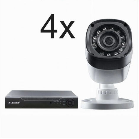 Trade Shop - 4-Kanal 720P DVR Sicherheitskamera-Set Videoüberwachung Maxtech Kit-DVR4 - (1/3)