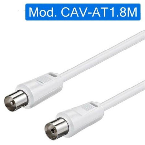 Trade Shop - ANTENNENKABEL MÄNNLICH-BUCHSE 1.8M SMART TV - TV HD INTERNET VERLÄNGERUNGSKABEL CAV-AT1.8M - (1/4)