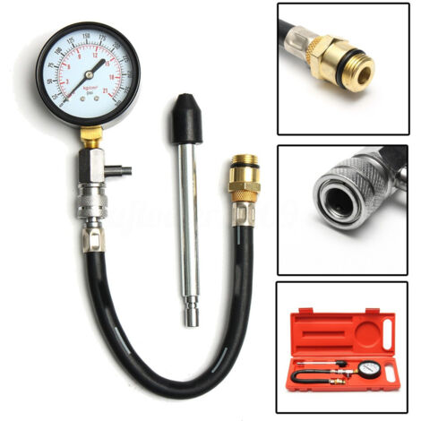 Trade Shop - Kompressionsdruckprüfer für Motoren Auto Kolben Zylinder Meter - (1/5)