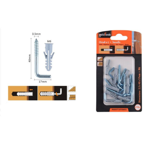 Trade Shop - SET 10 CLOSS BIS L 3.5X40X17MM + TASSELLEN MIT ELEKTEN TASSELLO M6 90799 - (1/2)