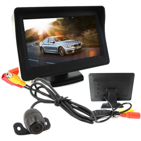 Trade Shop - RÜCKFAHRKAMERA-KIT MONITOR 4,3" TFT LCD HALTERUNG KABELGEBUNDEN AUTO WOHNMOBIL -