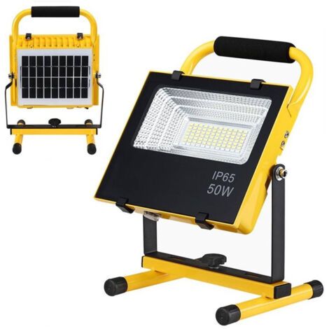Trade Shop - LAMPADA FARO PORTATILE ARBEIT MIT SOLAR PANNEL 50W 504LM LIGHT EMERGENZA SOS - (1/5)