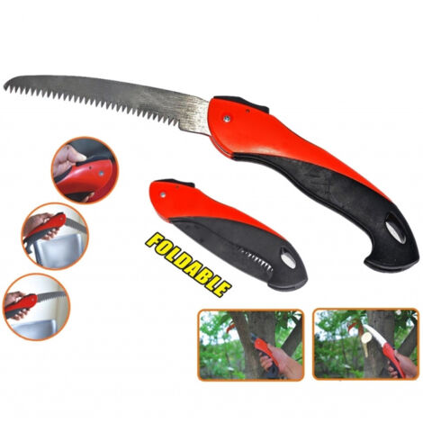 Trade Shop - 6"/160MM STAHLKLINGE HANDSÄGE KLAPPBARE BAUMSCHERE ÄSTE PFLANZEN -