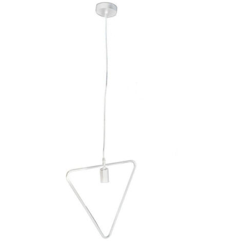 Trade Shop - KRONLEUCHTER-ANHÄNGENDE DREIECK-DECKENLAMPE E27 B35-A WEISS - (1/2)